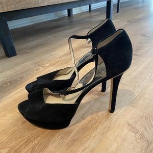 Michael Kors Black Suede Platform Stilettos